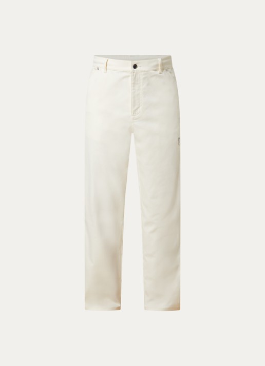 Moncler Straight fit jeans met gekleurde wassing - voorkant 2 gebroken wit