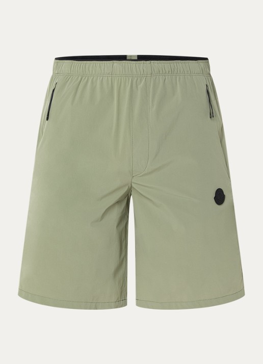 Moncler Straight fit korte broek met steekzakken - voorkant 2 legergroen