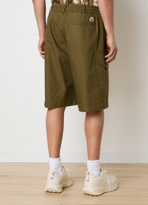 Moncler Straight fit korte broek met steekzakken - achterkant 5 mosgroen
