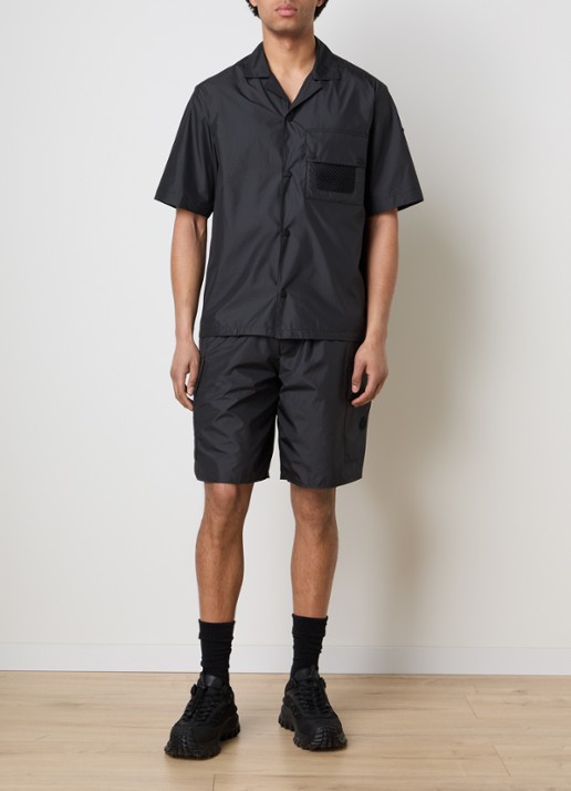 Moncler Straight fit korte broek met steekzakken - voorkant 3 zwart