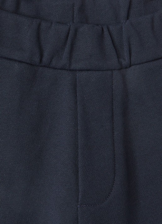 Moncler Straight fit korte joggingbroek met logo - detail donkerblauw