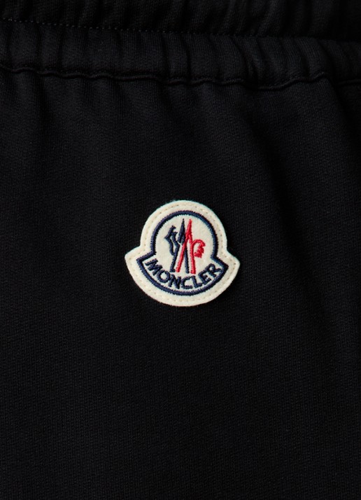 Moncler Straight fit korte joggingbroek met steekzakken - detail 3 zwart