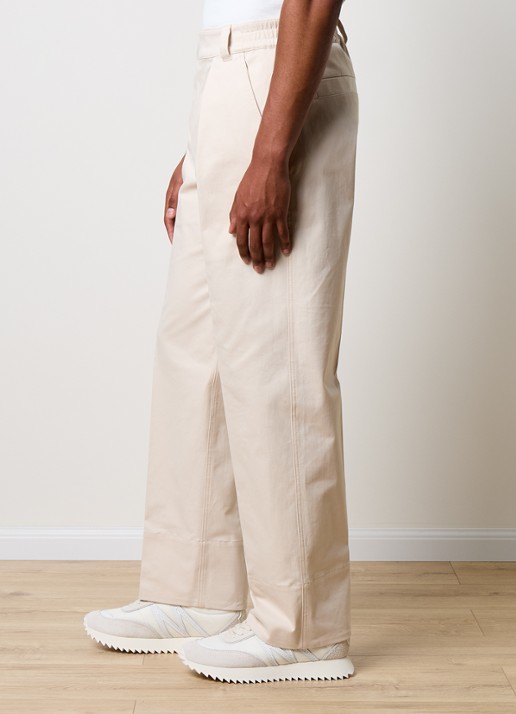 Moncler Straight fit pantalon met steekzakken - detail 3 creme