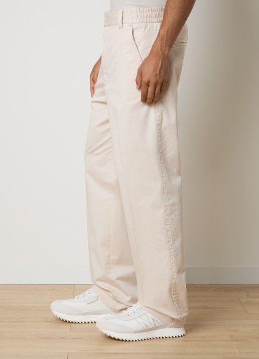 Moncler Straight fit pantalon met steekzakken - detail 4 creme