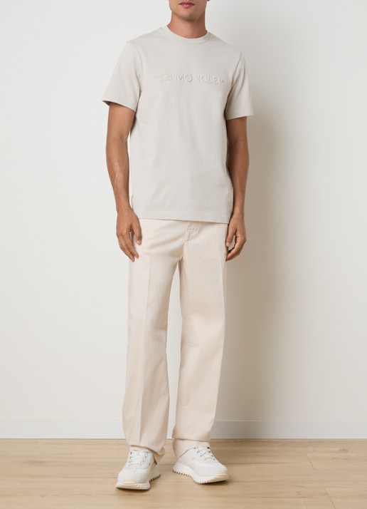 Moncler Straight fit pantalon met steekzakken - voorkant 2 creme