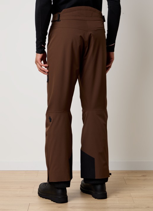 Moncler Straight fit skibroek met ritszakken - achterkant bruin