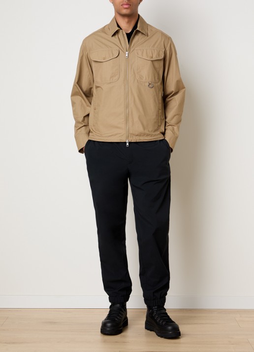 Moncler Straight fit trackpants met trekkoord en steekzakken - voorkant 2 zwart