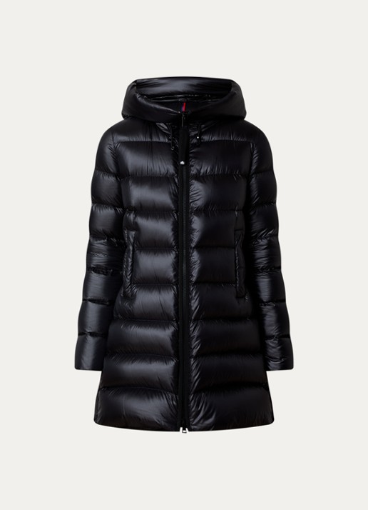 Moncler Suyenne gewatteerde parka met donsvulling - voorkant zwart