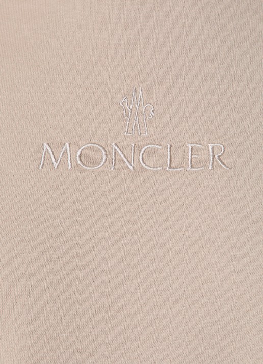 Moncler Sweater met logoborduring - detail 4 beige