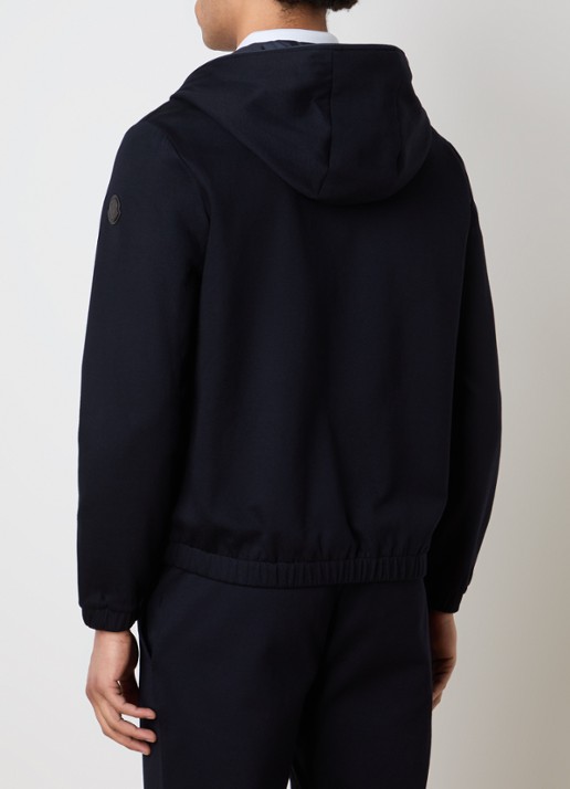 Moncler Sweatvest met capuchon en steekzakken - achterkant 3 donkerblauw