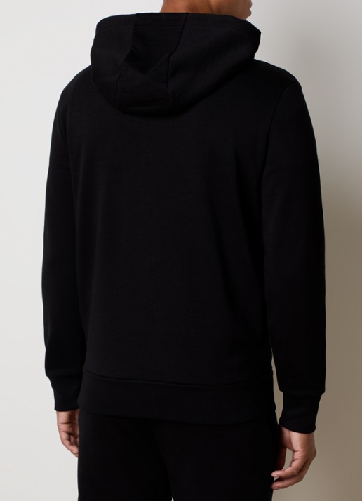 Moncler Sweatvest met klepzak en logo - achterkant 3 zwart