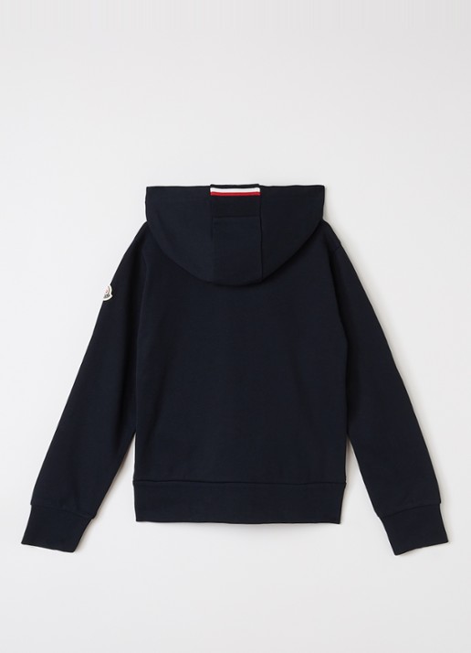 Moncler Sweatvest met logoborduring - achterkant donkerblauw
