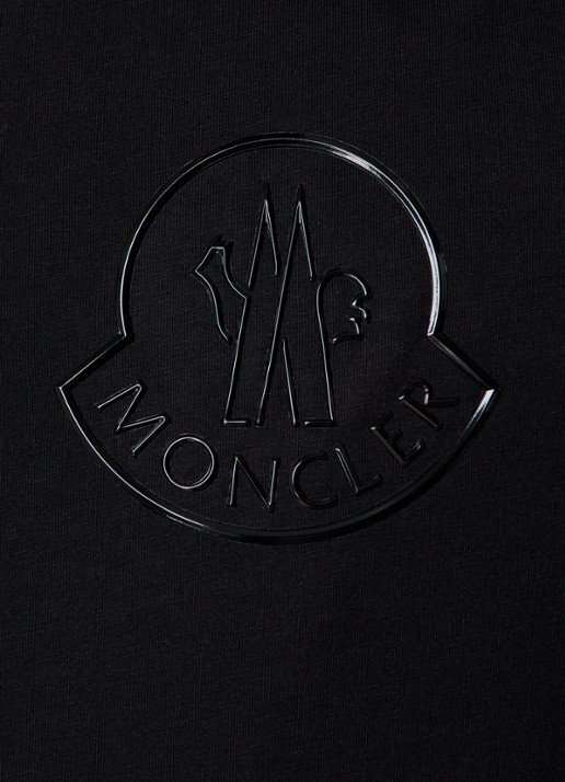 Moncler T-shirt met 3D logo - detail 3 zwart