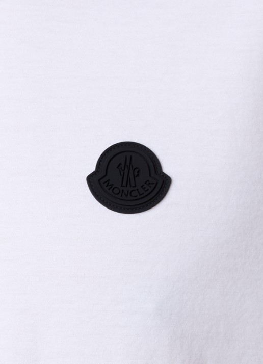 Moncler T-shirt met logo en backprint  - detail 3 wit
