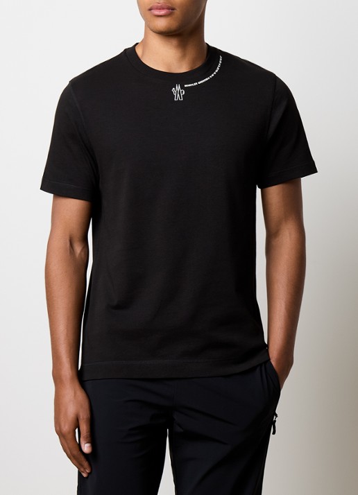 Moncler T-shirt met logo - detail 2 zwart