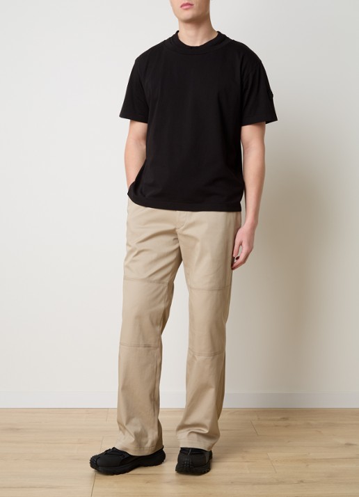 Moncler T-shirt met logo - voorkant 2 zwart