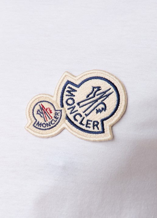 Moncler T-shirt met logo - detail 5 wit