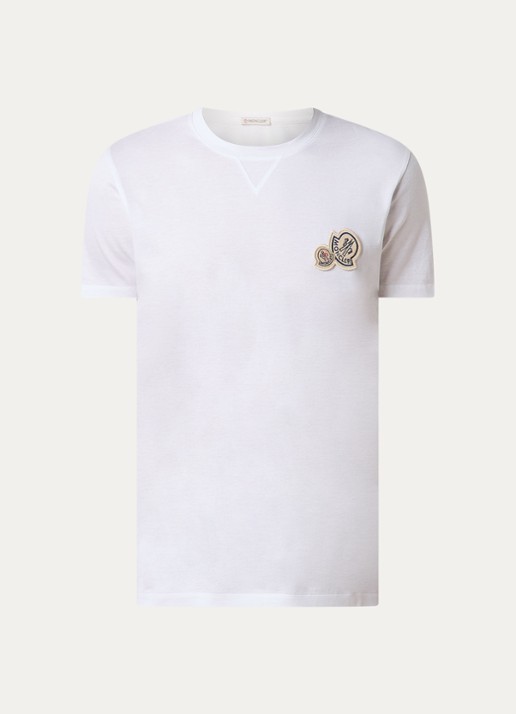 Moncler T-shirt met logo - voorkant wit
