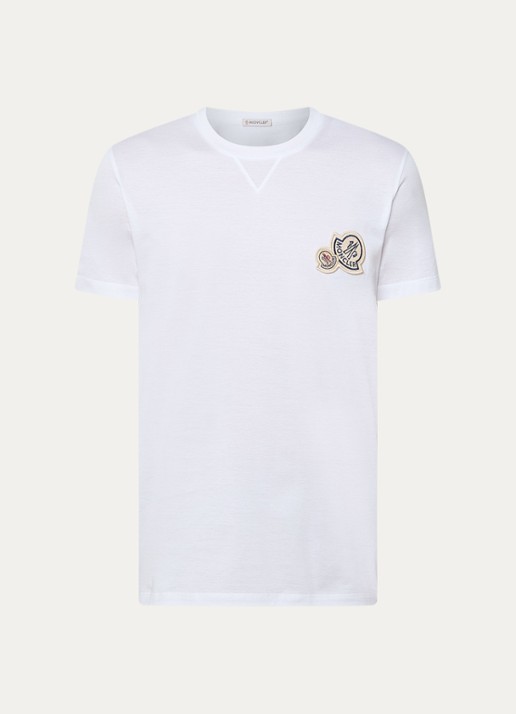 Moncler T-shirt met logo - voorkant 2 wit