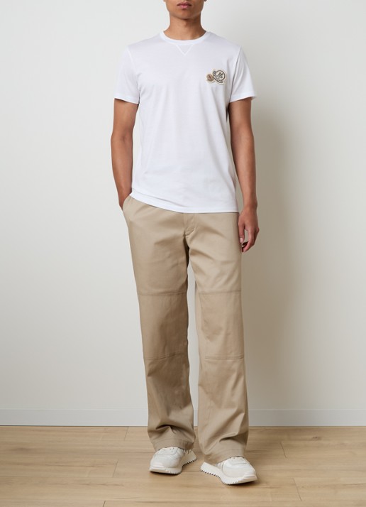 Moncler T-shirt met logo - voorkant 3 wit