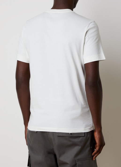 Moncler T-shirt met logo - achterkant 3 gebroken wit