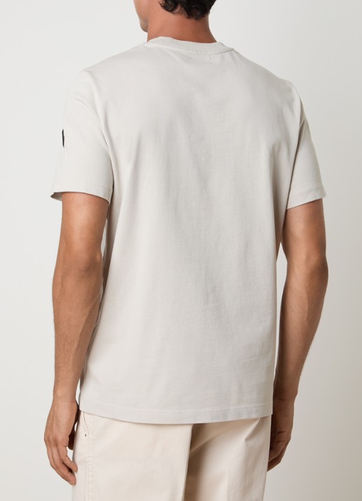 Moncler T-shirt met logo - achterkant 3 gebroken wit