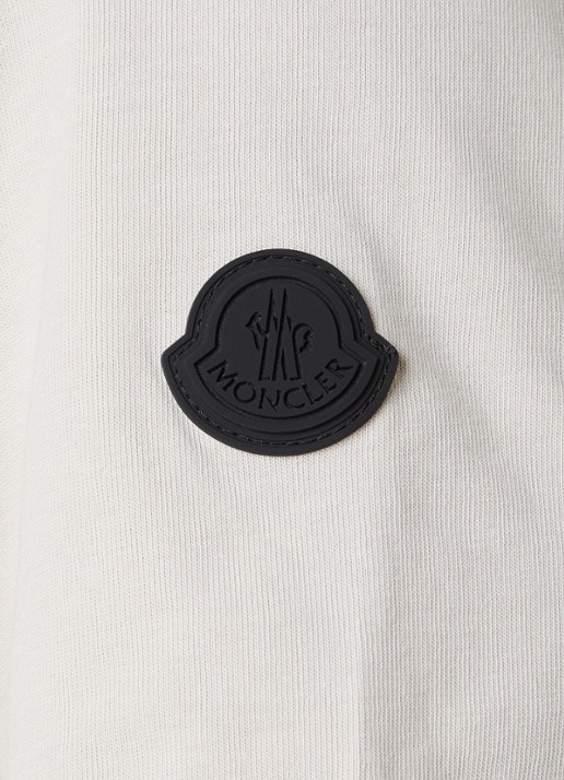 Moncler T-shirt met logo - detail 2 gebroken wit