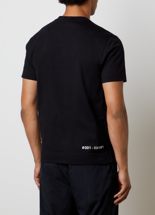 Moncler T-shirt met logo - achterkant 3 zwart