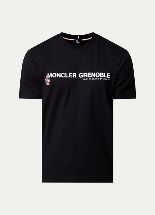 Moncler T-shirt met logo - voorkant 4 zwart