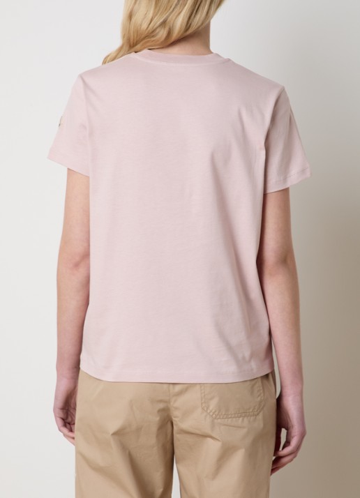 Moncler T-shirt met logo - achterkant 5 oudroze