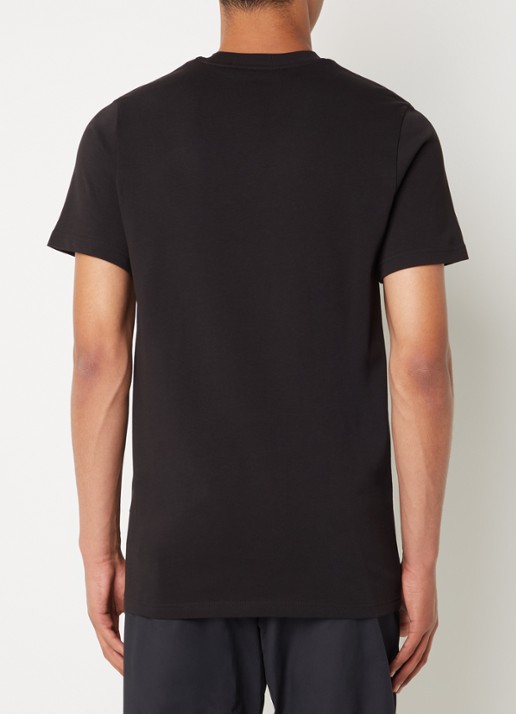 Moncler T-shirt met logoborduring  - achterkant 5 zwart