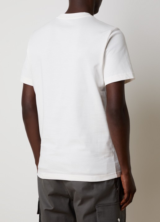 Moncler T-shirt met logoborduring - achterkant 3 creme