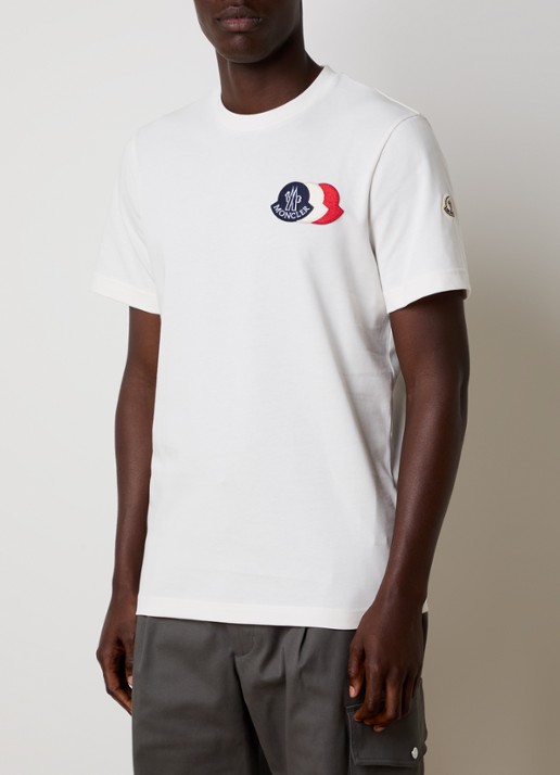 Moncler T-shirt met logoborduring