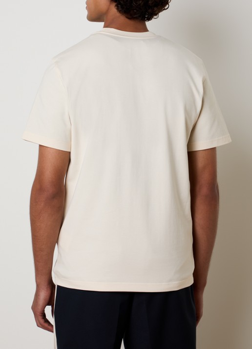 Moncler T-shirt met logoborduring - achterkant 3 creme