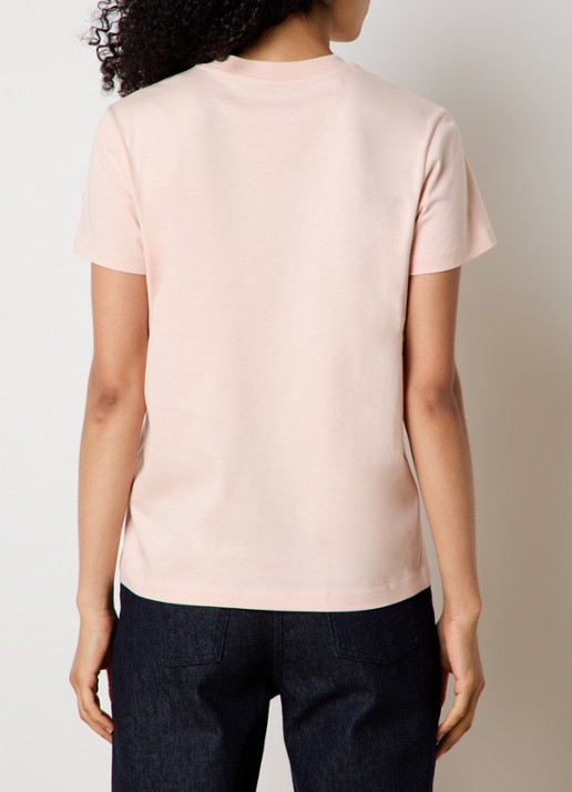Moncler T-shirt met logoborduring - achterkant 5 roze