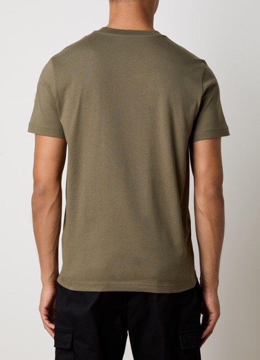 Moncler T-shirt met logoprint - achterkant 5 mosgroen