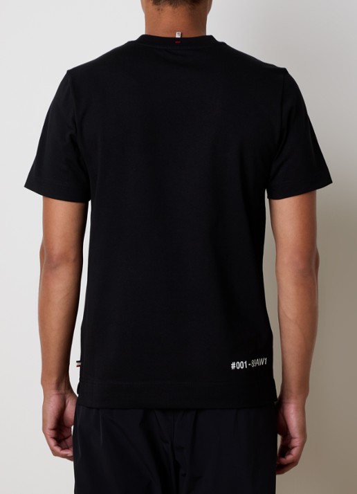 Moncler T-shirt met logoprint - achterkant zwart