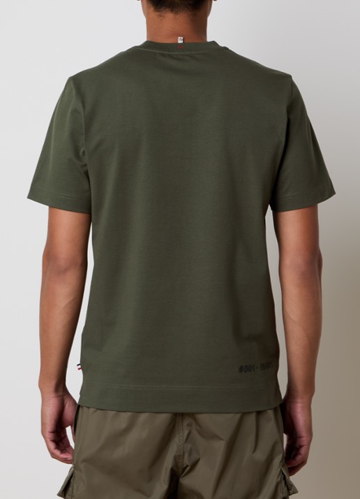 Moncler T-shirt met logoprint - achterkant 5 legergroen