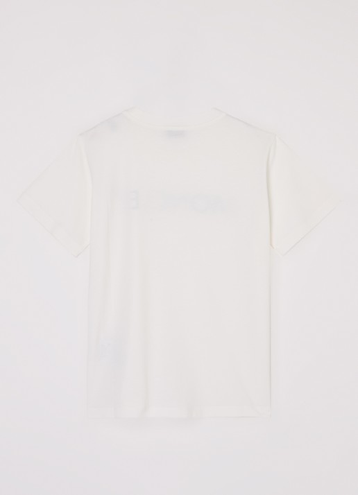 Moncler T-shirt met logoprint - voorkant 2 gebroken wit