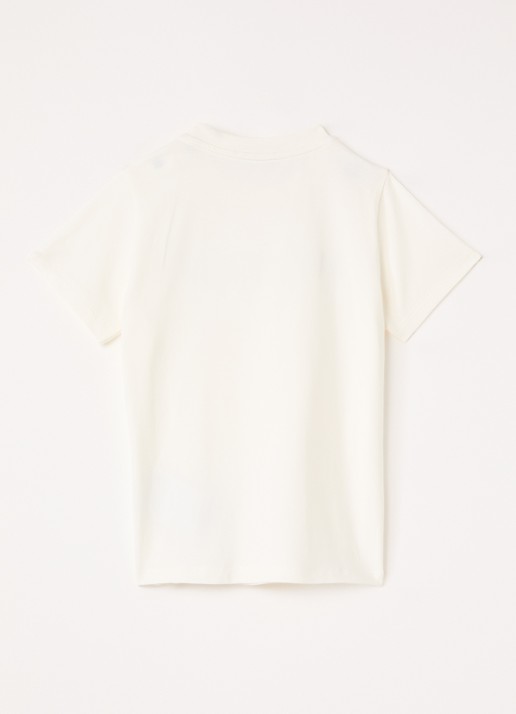 Moncler T-shirt met logoprint - voorkant 2 wit
