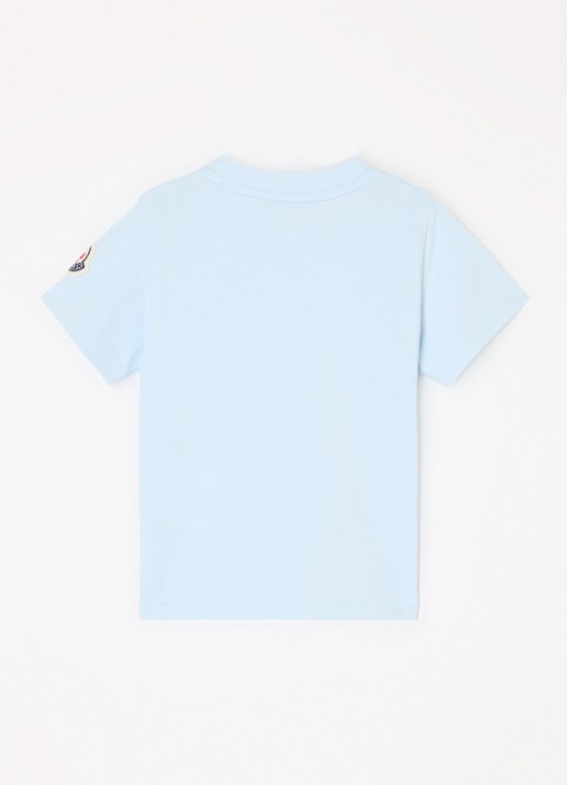 Moncler T-shirt met print - voorkant 2 lichtblauw
