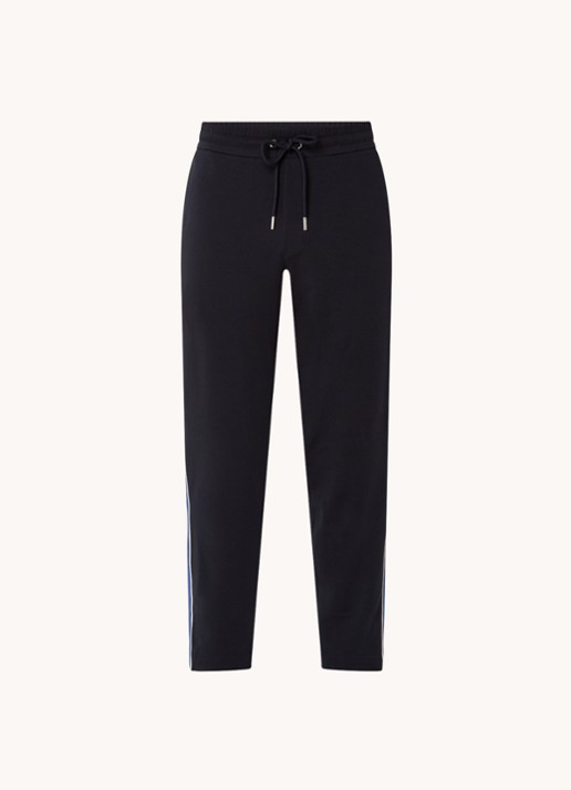 Moncler Tapered fit joggingbroek met logoband - voorkant 2 donkerblauw