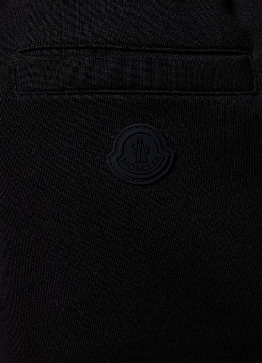 Moncler Tapered fit joggingbroek met logoborduring - detail 6 zwart