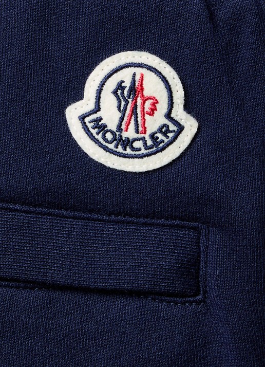 Moncler Tapered fit joggingbroek met steekzakken en logo - detail 4 donkerblauw