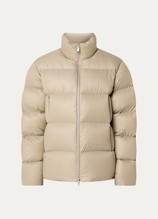 Moncler Tarn puffer jack met donsvulling en ritszakken - voorkant 4 beige