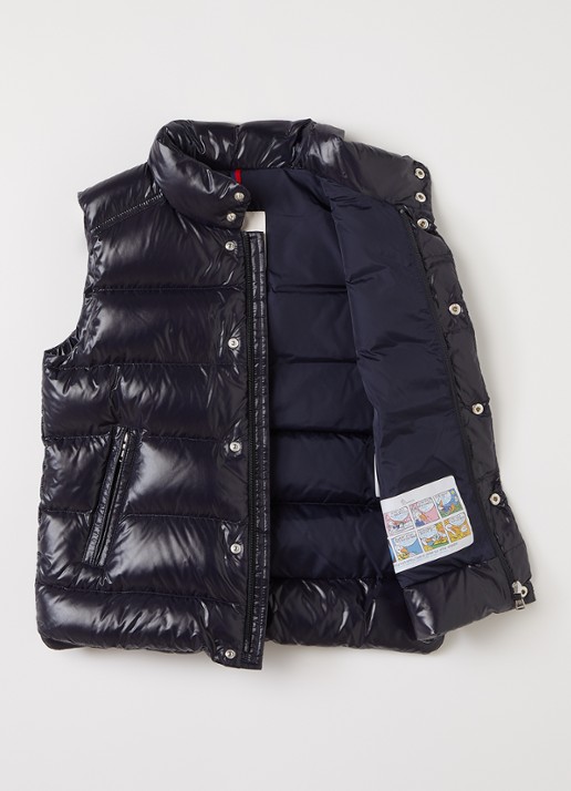 Moncler Tib bodywarmer met ritszakken - voorkant 2 donkerblauw