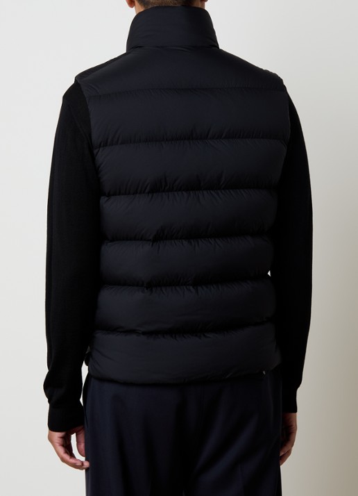 Moncler Tibb gewatteerde bodywarmer met donsvulling en logo - achterkant 6 zwart