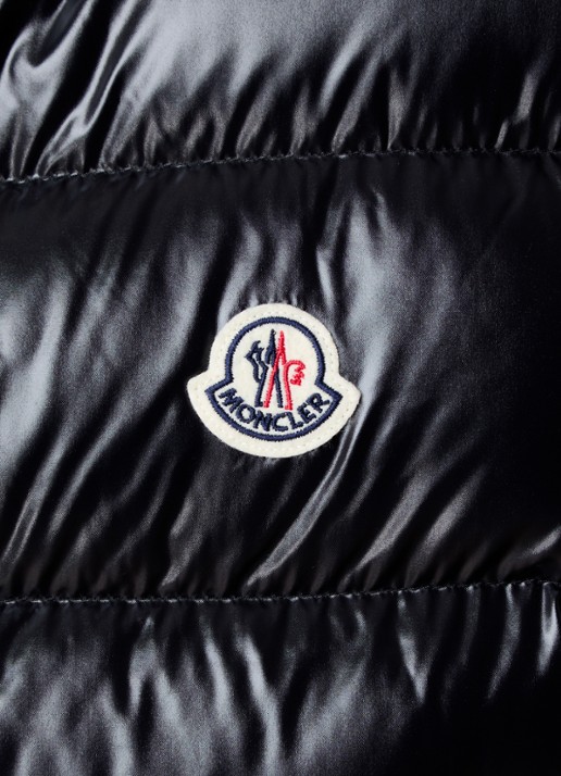 Moncler Tibb gewatteerde bodywarmer met logo - detail 4 zwart