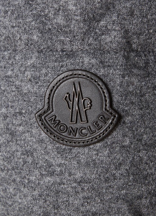 Moncler Todorka gewatteerd jack in kasjmierblend met donsvulling - detail 3 donkergrijs