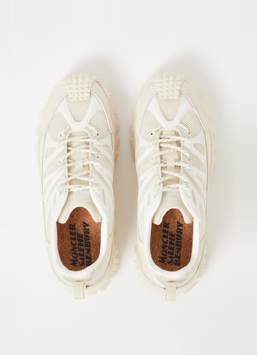 Moncler Trailgrip Amoeba sneaker van leer met mesh details - detail 5 beige
